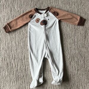 Carter's Brown and Gray Bear Footie
